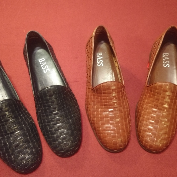 Bass REGINA Woven Leather Slip On Loafers • 7-1/2 - Picture 5 of 9